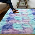 thumbnail image 6 of Homore Shag Area Rug,Tie-Dyed Blue Purple Indoor Ultra Soft Plush Rugs for Living Room，Fluffy Carpet For Bedroom,3'X 5',Blue Purple, 6 of 8