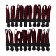 thumbnail image 2 of Tirador de cremallera metálica Sunnimix 20 piezas con cordón de correas negro rojo, 2 of 8