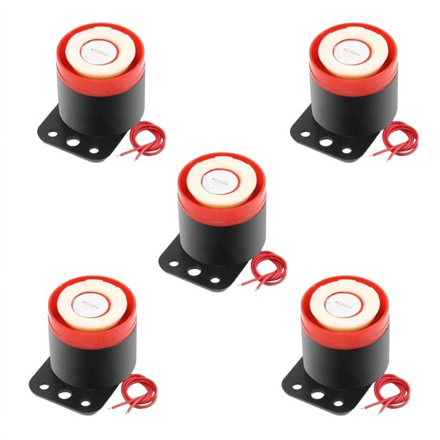 5X BJ - 1 90DB 220VAC Sirena Electronica Alarma Acustica Y Vibracion Y Ruido