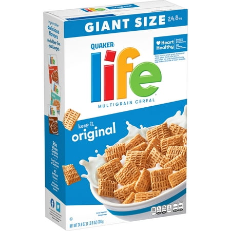 Quaker Life Multigrain Breakfast Cereal, Original, Giant Size, 24.8 oz Box
