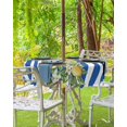 thumbnail image 3 of Outdoor Tablecloth with Umbrella Hole and Zipper 60R Summer Lemon Flowers Leaves Blue White Stripes Table Cover for Round Tables Waterproof Tabletop Collection for Patio Garden Picnic Camping, 3 of 6