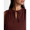 thumbnail image 5 of Time and Tru Women’s Tie Front Sleeveless Top, Sizes XS-XXXL, 5 of 6