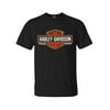 Harley-Davidson Men's Elongated Orange Bar & Shield Black T-Shirt 30290285 (5XL), Harley Davidson