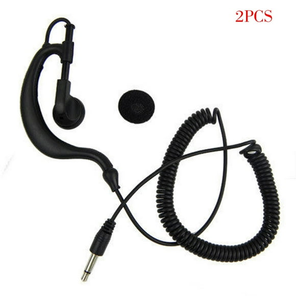 Langgg 2 Pieces Air Tube Listen Only Outdoors Parts Earpieces with 3.5mm Plug for Walkie Talkie/Two Way Radio