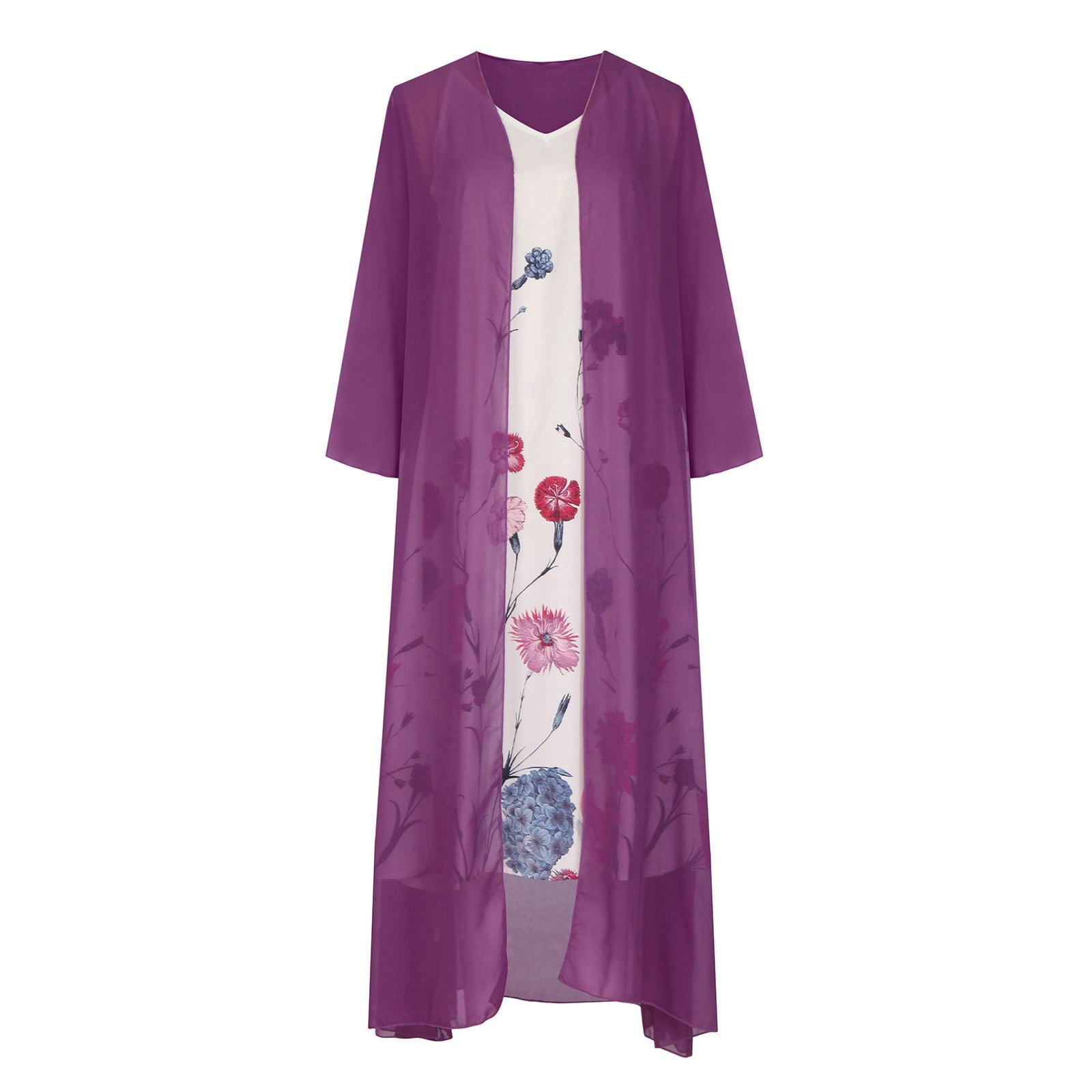 HONHUZH Womens Plus Size Wedding Guest Dresses Summer 3/4