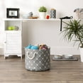 thumbnail image 4 of Design Imports CAMZ14209 Polyester Trellis Paw Round Pet Bin, Gray - Medium, 4 of 4