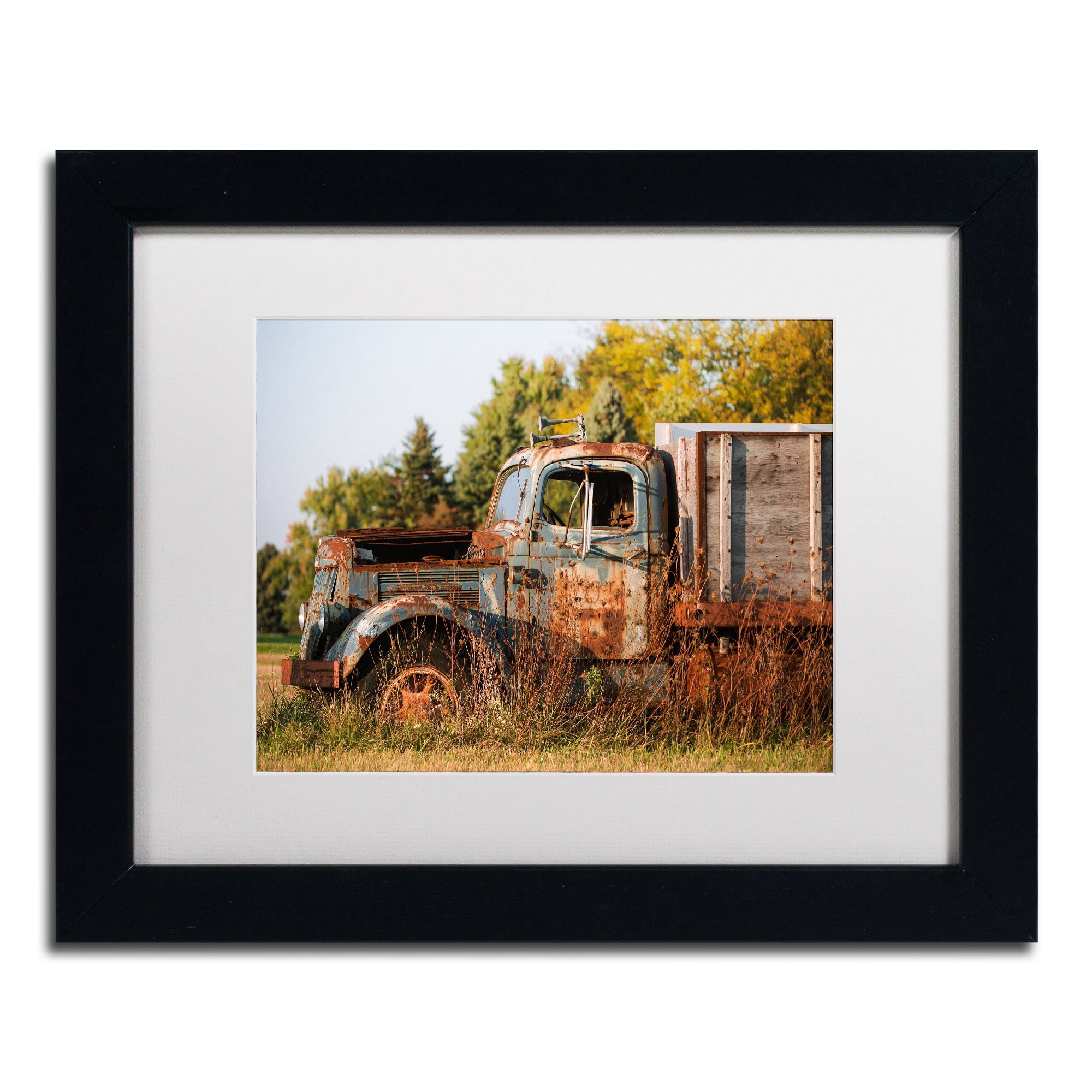 Trademark Fine Art "Findlay Truck" Canvas Art by Jason Shaffer, White Matte, Black Frame