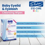 Dr. Fischer Gentle Baby Eye Wipes – Sterile, No-Rinse Eyelid Cleansers for Newborns and Toddlers, Ideal for Clogged Tear Ducts, Styes & Pink Eye – Tear-Free & Hypoallergenic, Pediatrician Recommended