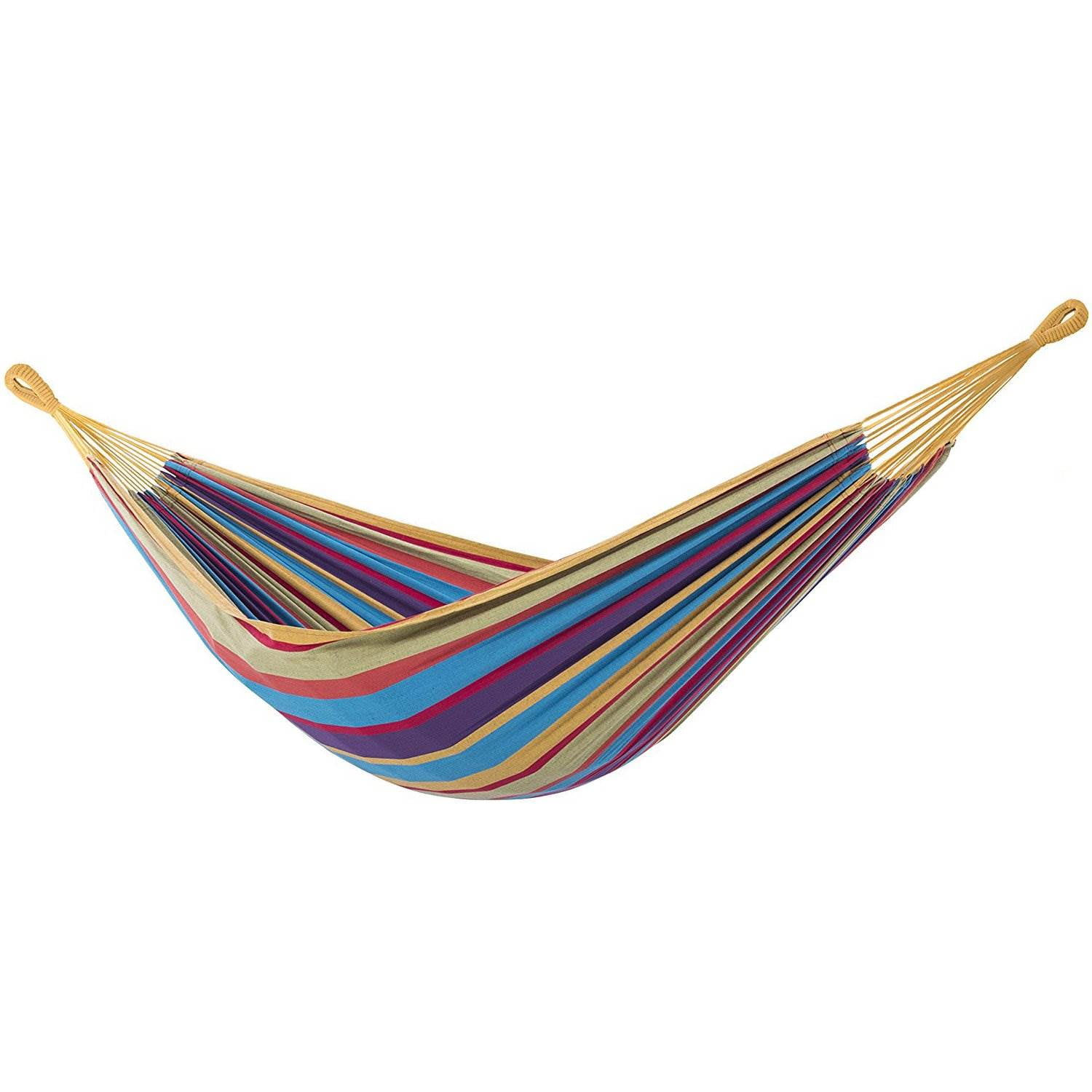 Vivere Brazilian Style Single Cotton Hammock in Tropical