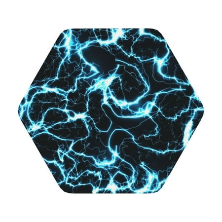 

Matuu Lightning for Cup Coasters Set of 6 Leather Coasters Desk Coasters for Office Measures 4” x 4” Hexagon