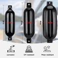 thumbnail image 2 of NORTHCAPTAIN Boat Fender 4 Pack Boat Bumpers for Docking with 4 Ropes, Inflatable Ribbed Marine Pontoon Boat Fender Bumper for Docks with 1 Storage Bag, 1 Air Pump and 4 Needles,5.5" X 20",Black, 2 of 5
