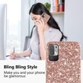 thumbnail image 2 of Compatible with Xiaomi Redmi Note 10 5G Case, Glitter Sparkly Redmi Note 10 5G Phone Case with Slim Silicone Shockproof Protective Bumper Cover for Cute Girls Women (Rose Gold), 2 of 14