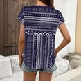 thumbnail image 4 of Haivin Women’s T Shirts Short Sleeve Color Block Tops Casual Summer Fashion Tees, 4 of 8