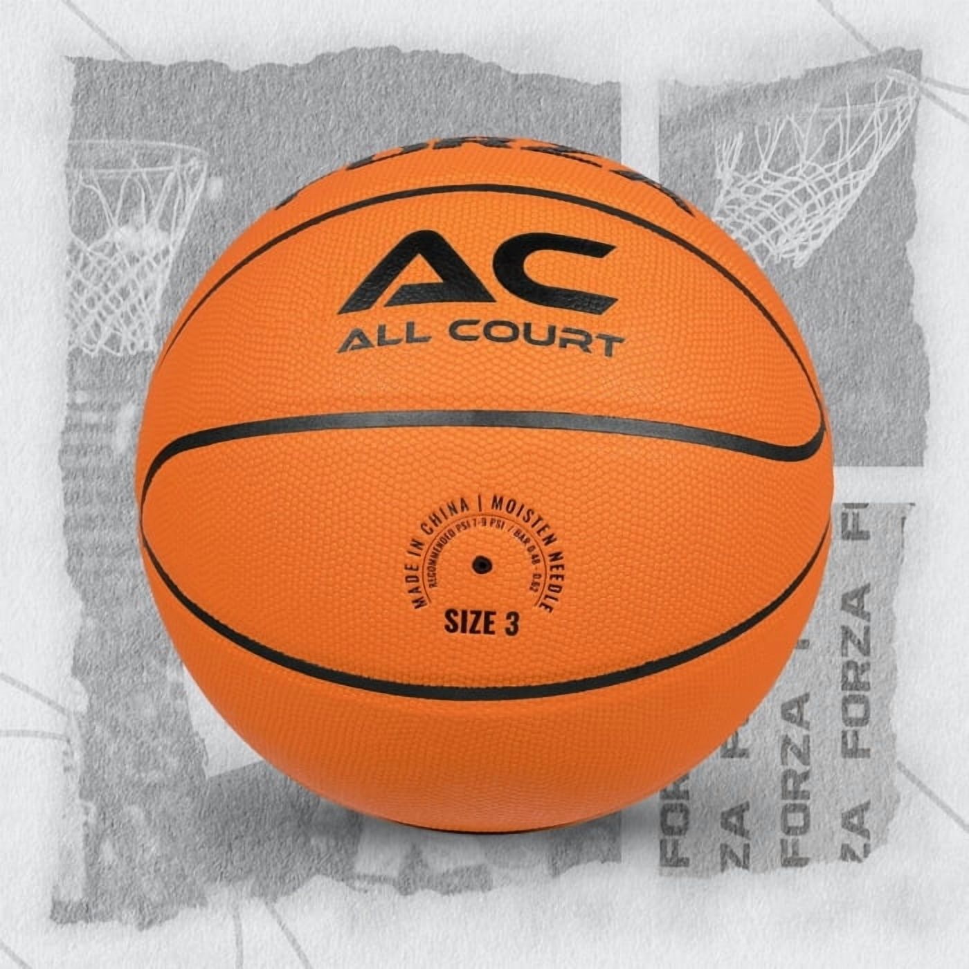 FORZA All Court Basketball | Durable PVC Leather for Indoor & Outdoor Play | High-Performance Grip – Official Sizes for Kids, Youth, and Adults
