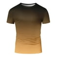 thumbnail image 4 of Xl Undershirts for Men Men's Xl Tshirts Shirts for Men Short Sleeve Casual Tops Loose Crew Neck Blouse Fashion Gradient Color Beach Athletic Summer Clothes, 4 of 5
