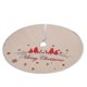 thumbnail image 1 of Nueva falda de árbol de Navidad con copos de nieve de lino decorativo de 98 cm, yute crudo, 1 of 5