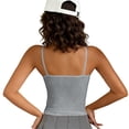 thumbnail image 5 of YFNNUP Tank Top for Womens Spaghetti Strap Camisole Lace Trim Sleeveless Shirt Summer Casual Tunic Shirt Basic Tank T-Shirts Gray Free Size, 5 of 6