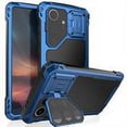 thumbnail image 3 of Heavy Duty Rugged Built in Screen Protector Kickstand Military-Grade Protection For S23 Ultra Metal Phone Case Aluminium (Blue), 3 of 7