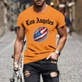 thumbnail image 6 of UVEASISHA Football T Shirts for Men Game Day Short Sleeve Crewneck Graphic Tees Big and Tall Casual Slim Fit Workout Shirt Fashion Streetwear Tshirts Orange L, 6 of 6