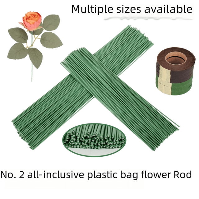 Bolsa de plástico para hacer flores, simulación de rosas, accesorios para hacer flores de jabón, alambre para hacer flores