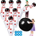 thumbnail image 1 of Juego de bolos inflable Christmas Giant, abierto con 6 bolos y 6 bolos, 1 of 6