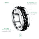 thumbnail image 4 of Anillo Acero Inoxidable Anillo Giratorio Cadena Anti Estres Xtellar plateado, 4 of 4