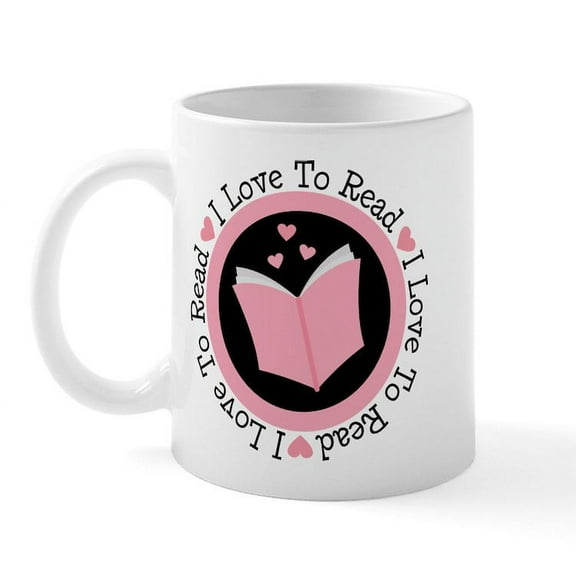 CafePress - I Love To Read Books Mug - 11 oz Ceramic Mug - Novelty Coffee Tea Cup