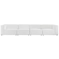 thumbnail image 3 of Modway Mingle Vegan Leather 4-Piece Sectional Sofa in White, 3 of 10