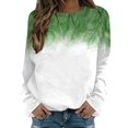 thumbnail image 1 of Automne Femmes Manches Longues Col Rond Imprimé Chandail Léger Sans Capuche Chandails Coupe Décontractée Blouse Chandail de Noël Femmes Chandails Cool Femmes Grande Taille Chandail à Capuchon Athlétique Garçons Taille, 1 of 5