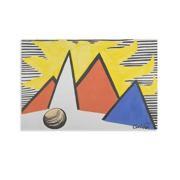 Famous Artist Alexander Calder Great Yellow Sun Art Poster Artworks Canvas Poster Room Aesthetic Wall Art Prints Home Modern Decor Gifts 12x18inch(30x45cm)