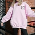 thumbnail image 2 of HAPPY SMILEY FACE Front Back Graphic Unisex Fleece Hooded Sweatshirt, 2 of 10