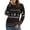 Christma Black, variant on Asklazy Women's Pullover Sweaters Long Sleeve Print Knitted Crew Neck Sweater Tops(a Little Run Big)