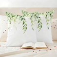 thumbnail image 3 of Eucalyptus Leaf Pillow Covers 2 Pack Watercolor Vintage Sage Green Leaves Rustic Pillowcase Waterproof Outdoor Throw Pillow Cover for Patio Garden Square Cushion 24”x24”, 3 of 9