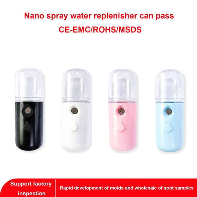 COM1950s Portable Facial Mist Sprayer, 1Oz Handheld Moisturizer with Cryo Mist Technology, Usb Rechargeable Skin Hydrator for Makeup Refresh, Travel, On-The-Go Skincare
