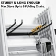 thumbnail image 5 of Folding Chair Storage Rack, Garden Tool & Foldable Chairs Organizer Hangers for Garage Organization, Lawn, Beach, Camping, Yard Chairs Hooks Wall Mount, Soild Metal Max Load 480 LBS - 4 Pack, 5 of 8
