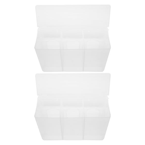 Amosfun 2Pcs Reusable Plastic Bird Food Feeder Bowl Stable Holder for Cage Pets