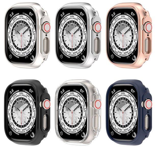 Cubierta dura del marco del parachoques del reloj inteligente de PC para Apple Watch Ultra 49 mm (blanco claro) Ndcxsfigh Para estrenar