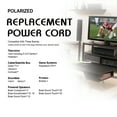 New Xtreme 10ft Replacement Polarized Power Cord, Works with VIZIO