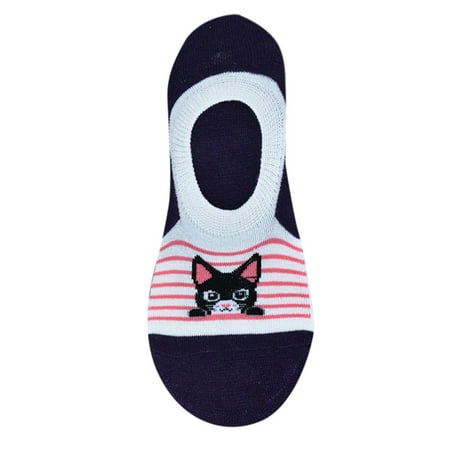 

1-Pack Women Comfortable Striped Cotton Sock Slippers Short Ankle Socks
