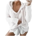 thumbnail image 1 of Sudadera ligera Gibobby con cremallera blanco V Cuello fruncido manga larga XL, 1 of 5
