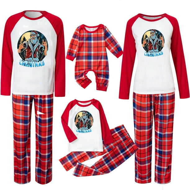 zanvin Family Christmas Pjs Matching Sets Family Matching Outfits Plain Christmas Pajamas Nightwear Sleepwear for Family Kids Sizes Red 7Y