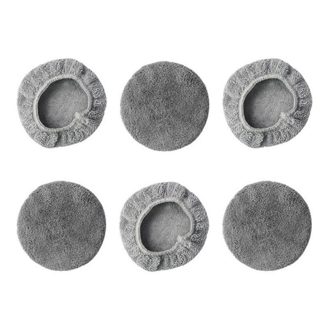 Almohadillas de reemplazo 6x para limpieza de ventanas Robot Ventana Aspiradora de aspirador Pad, reutilización de microfibra redonda para puerta para Textura de vellón