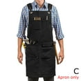 thumbnail image 5 of SharkTRUE Heavy Duty Waxed Canvas Apron Multifunctional Canvas Work Apron Woodworking, 5 of 9