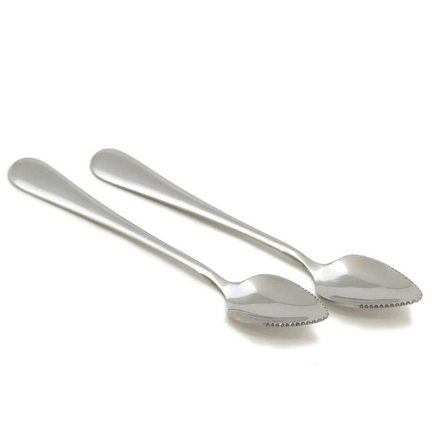 Grapefruit Spoons ,Serrated Edges Spoon pack of 2 ( Silver)