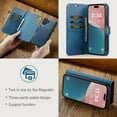 thumbnail image 4 of for iPhone 17 Case Detachable 2 in 1 Wallet Case with RFID Blocking Card Holder, 2 in 1 Removable PU Leather Flip Folio Kickstand Magnetic Clasp Shockproof Phone Cover,Blue, 4 of 8