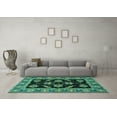 thumbnail image 3 of Ahgly Company Indoor Rectangle Oriental Turquoise Blue Traditional Area Rugs, 6' x 9', 3 of 4
