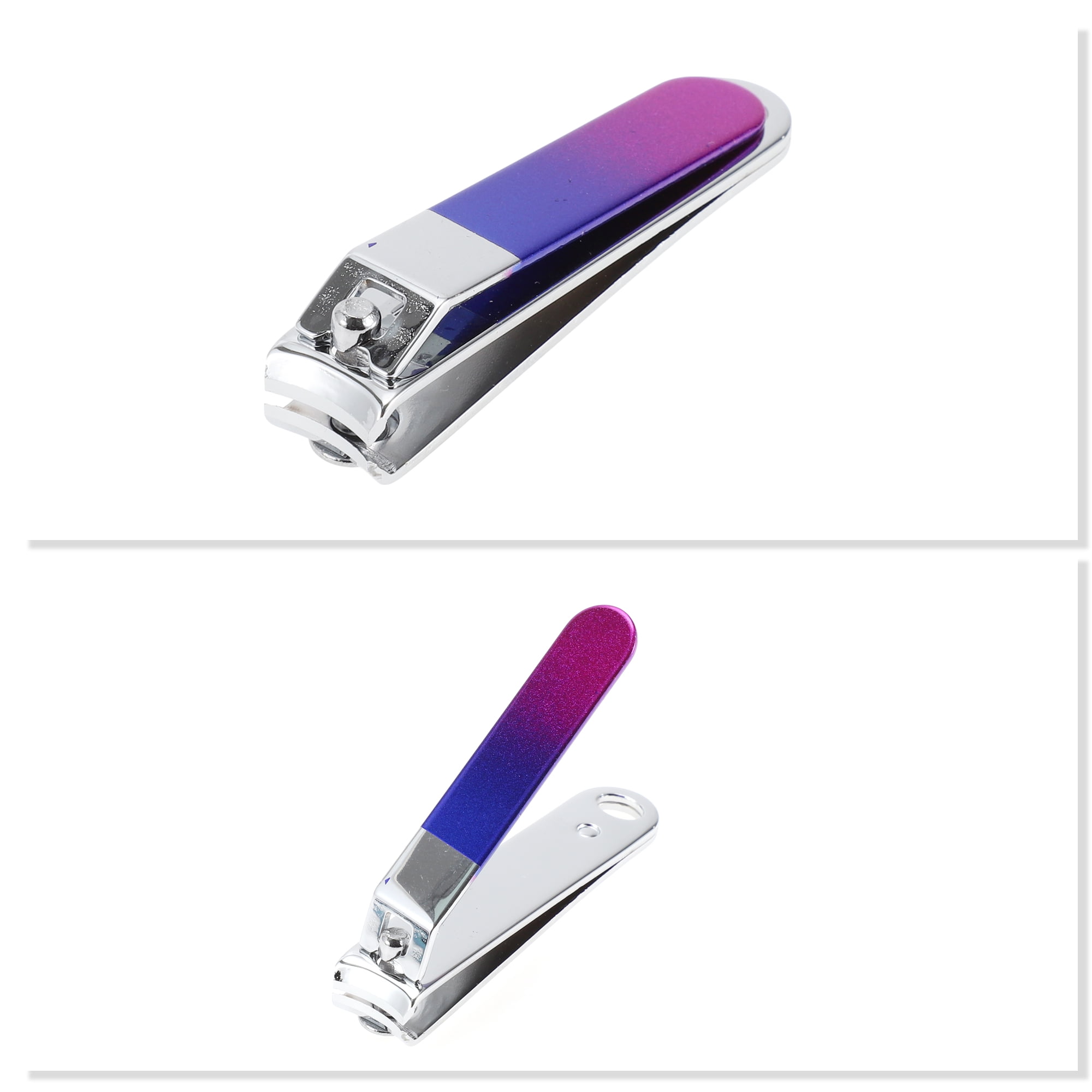 Unique Bargains Fashion Nail Clipper Kit 2.24"x 0.47"x 0.59" Blue, Purple 18pcs
