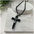 thumbnail image 2 of Collar Triple Cruz High Monaco SacredGleam01 2Pzas Negro Dije 3x5.3cm Metal, 2 of 5