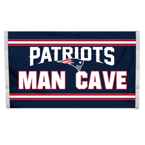 Fremont Die NFL New England Patriots 3 x 5 Flag with Grommets, 3 x 5-Foot, Man Cave