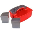 thumbnail image 3 of Storex Plastic Desktop Organizer Caddy with 6 Sorting Cups, Red, 2-Pack, 3 of 7